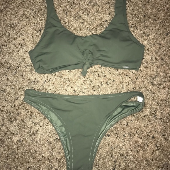 SHEIN Other - Green Swimsuit with tie